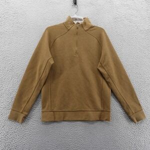 VRST Mens Recharge Quarter Zip Pullover Brown Spice‎ Heather Small NEW